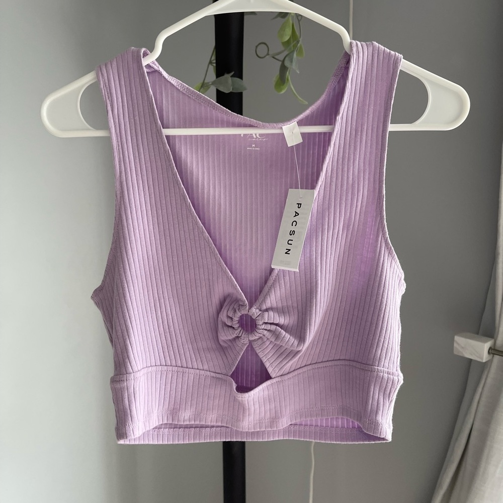 pacsun new purple crop tank